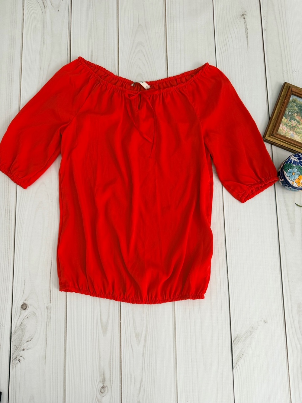 Red Peasant Top
